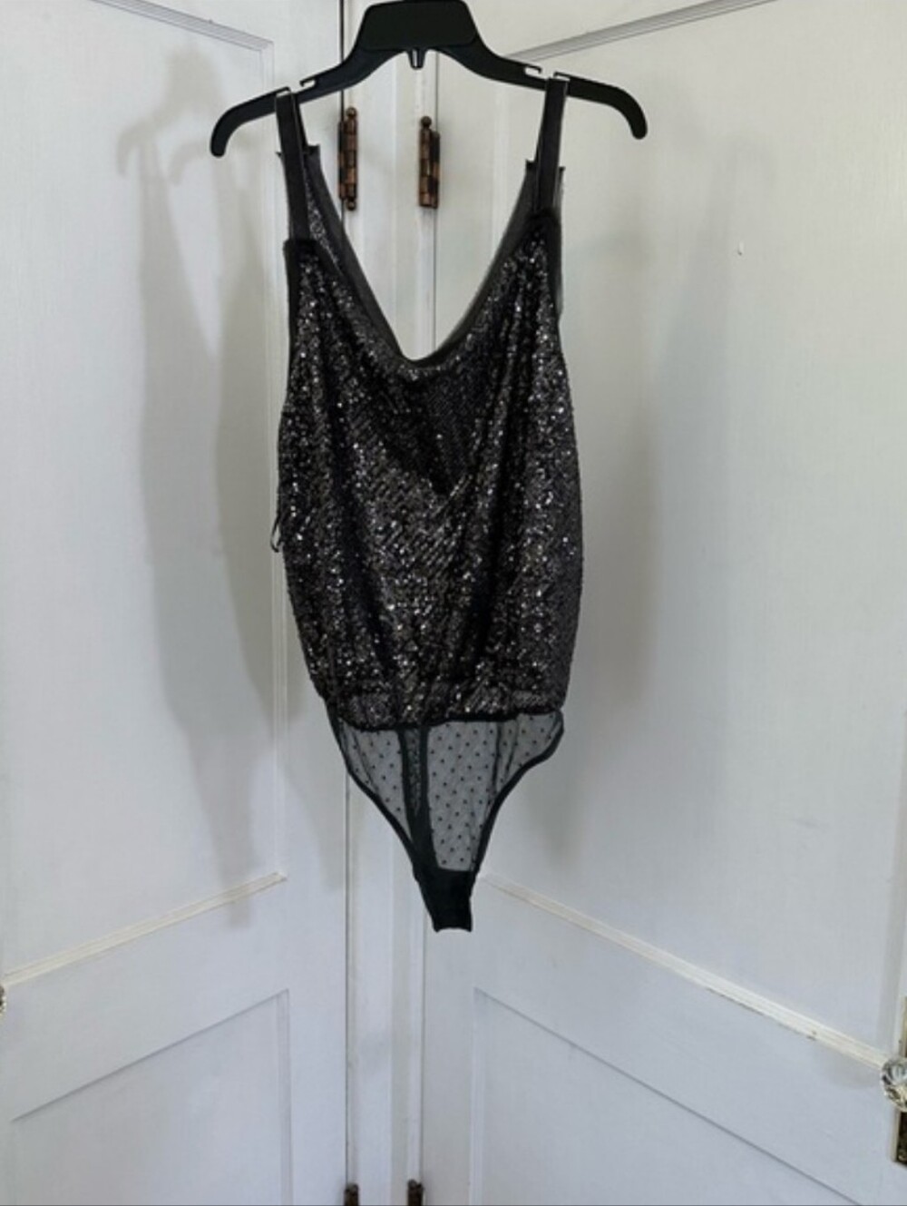 Free People Shimmer & Shine Sequin Bodysuit Size Large - Picture 12 of 16
